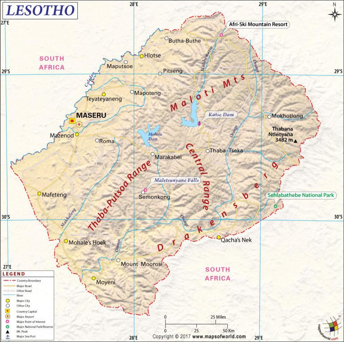 Lesoto mapa de imaxes