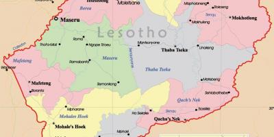 O mapa de Lesoto